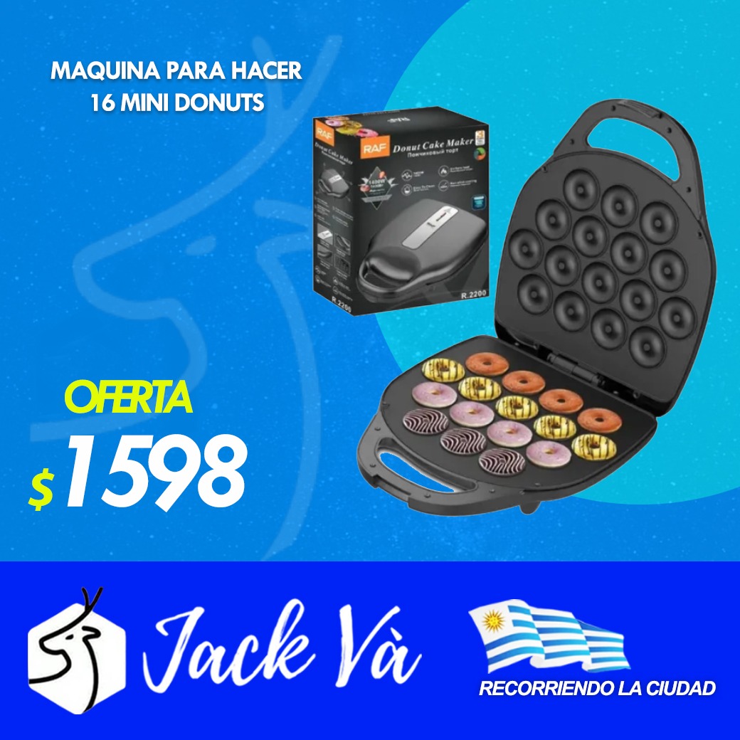 MAQUINA PARA HACER 16 MINI DONUTS, maquinaria para donuts - Eléctrodomesticos